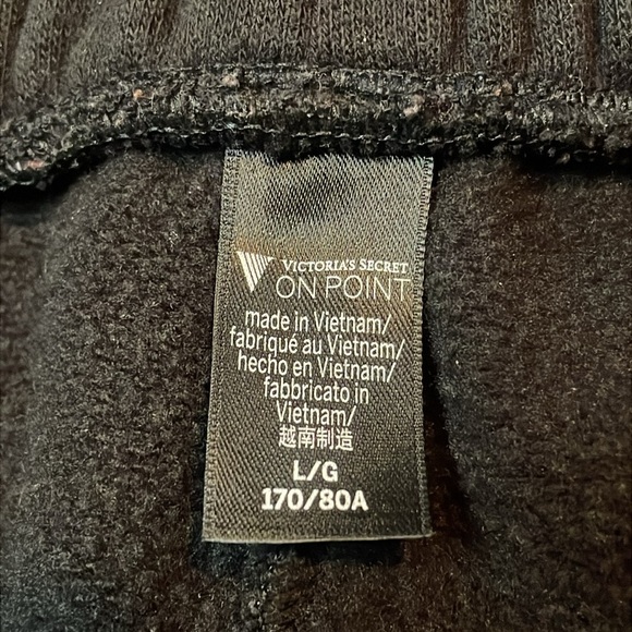 Victoria’s Secret On Point Woman’s Black Bling Joggers Size Large - Picture 5 of 9